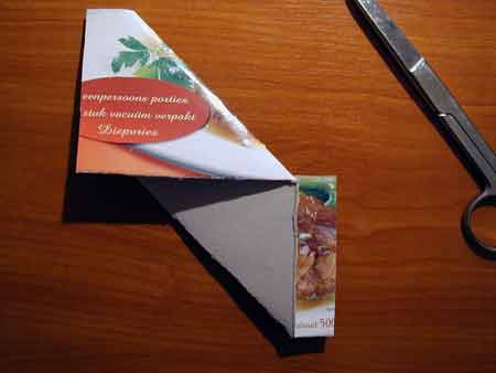 fold the strip in half (longest side)